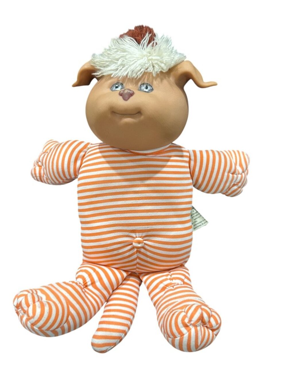 Cabbage Patch Kids Koosa 1983 Plush Doll Orange & White Striped Outfit Surface W